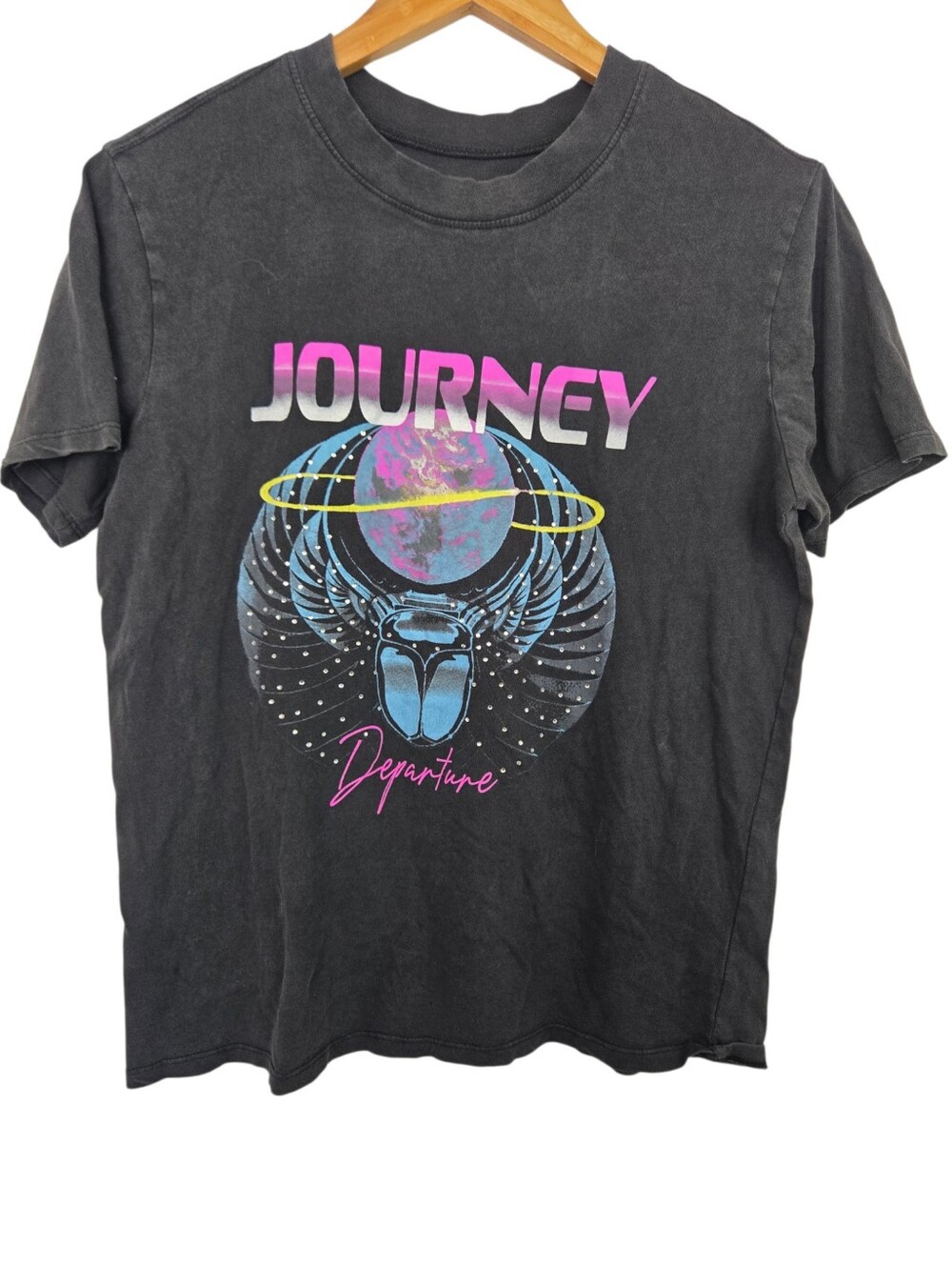 🎸 Journey Departure Band Tee Small Charcoal Graphic Concert T-Shirt - Picture 2 of 4